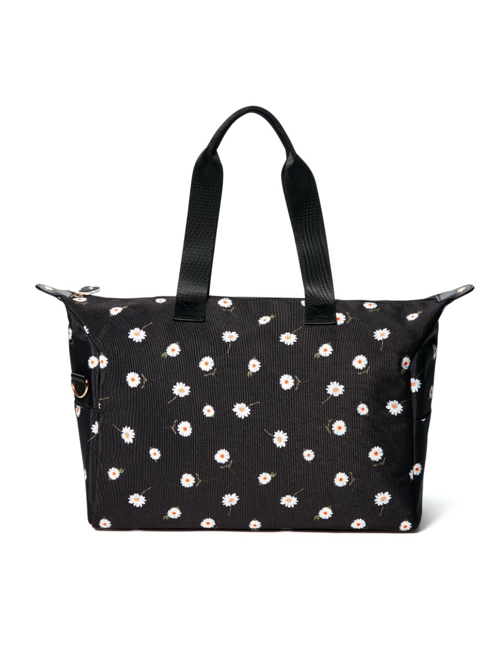 Alice + Olivia Daisy Black Floral Print Weekender Duffel Bag NWT Retails $150